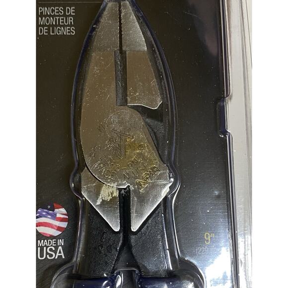 Klein Tools — D213-9NE Lineman’s Pliers 9” Made in USA New Sealed - Picture 6 of 7